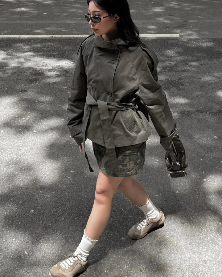 Ellie Cropped Trench Coat