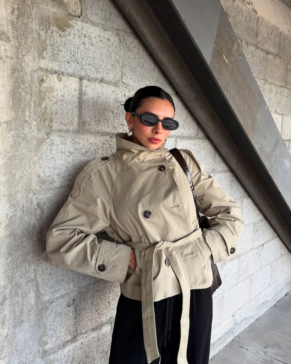 Ellie Cropped Trench Coat