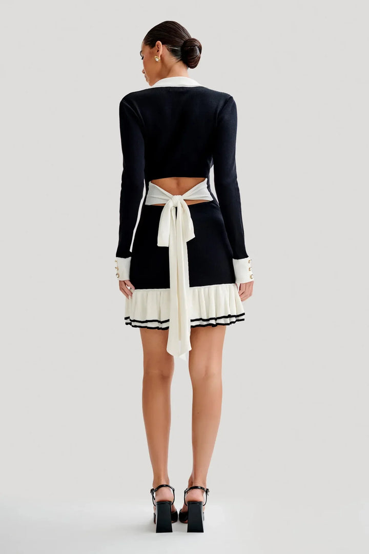 Ruffled Knit Mini Dress