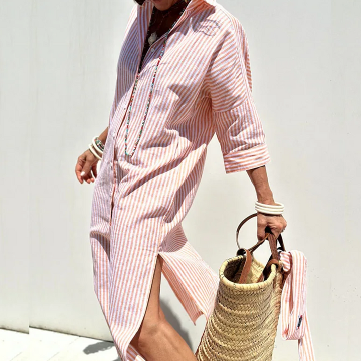 ELLE STRIPED DRESS SHIRT