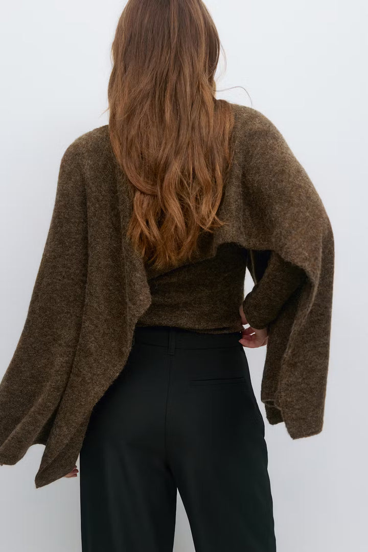 Samantha Knitted Cape Coat